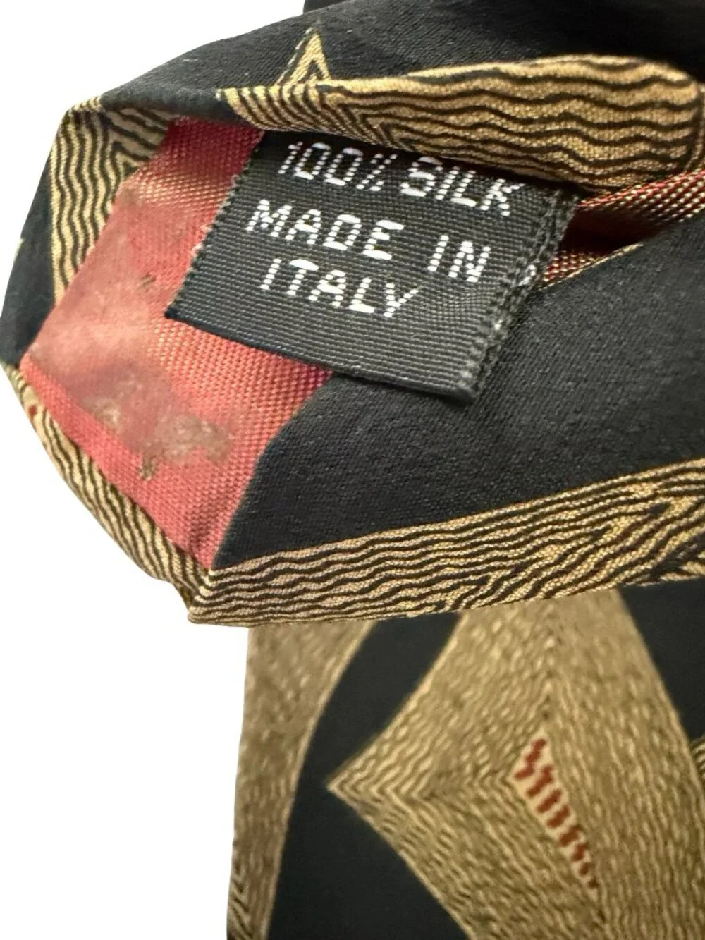 Vintage Giorgio Danielli 100% Silk Necktie Hand Made in Italy Abstract Geometric